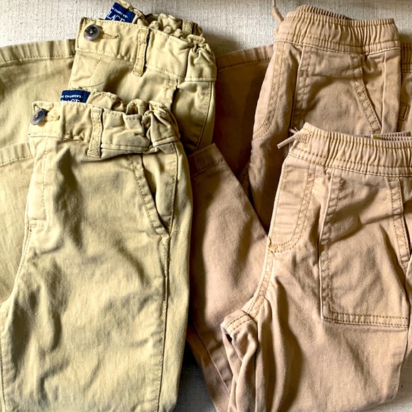 4 pairs of khakis bottoms. Worn for school uniforms. Like new. - Picture 1 of 4
